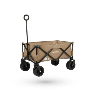 Offroad Wagon II עגלת שטח מתקפלת לחול עם כושר נשיאה של 120 ק״ג, גלגלים רחבים ושלדת פלדה. מתאימה לקמפינג, לחוף ולדיג, עם בד בציפוי PVC ואחריות 3 שנים.