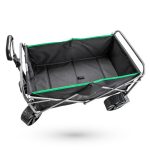 עגלת קמפינג Wide Glide Amigo עגלה מתקפלת שלמה עם גלגלי שטח פולימריים רחבים וידית טלסקופית. נושאת עד 80 ק״ג ציוד, שוקלת 10 ק״ג.